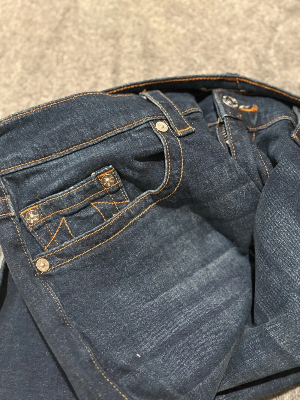 True Religion Men's Dark Blue Bootcut Jeans